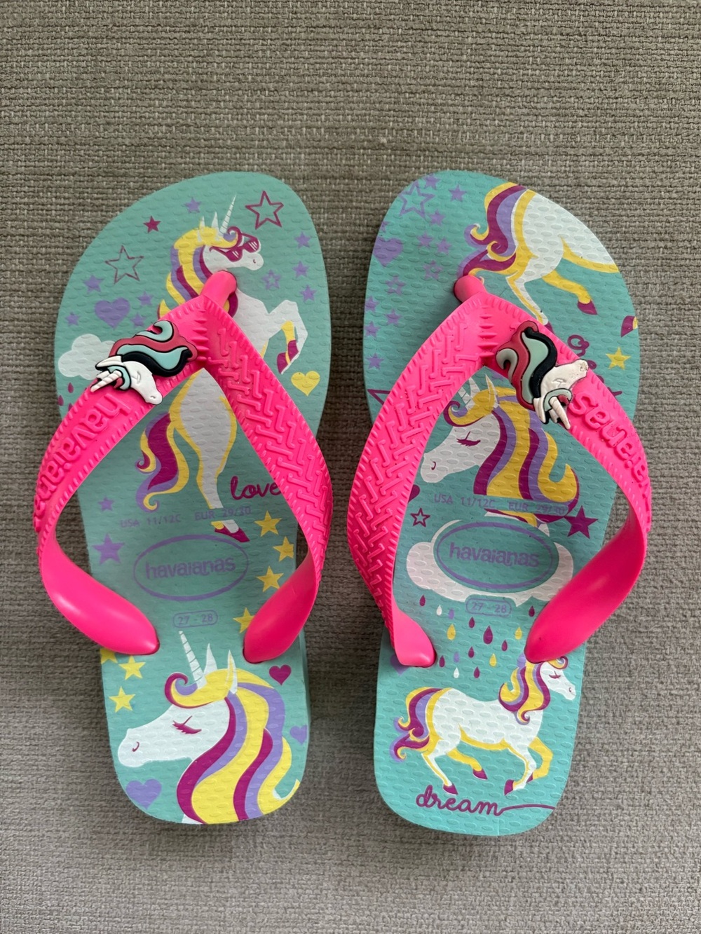 Havaianas Unicorn Flip Flops NWOT